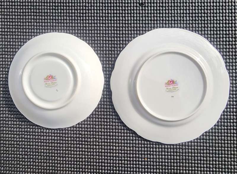 Royal Albert 1969-1980 Beautiful Tranquility Pattern Odd Saucer and Sideplate
