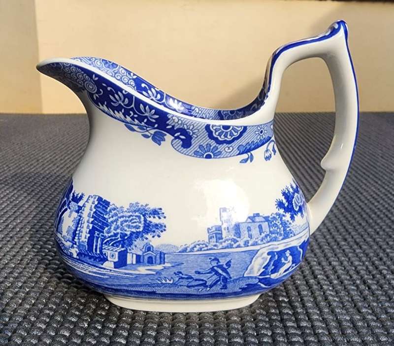 SPODE ENGLAND ITALIAN PATTERN MILK PITCHER DATE MARKED 2001