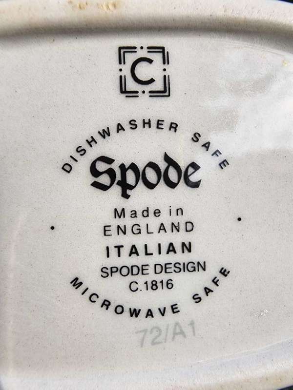 SPODE ENGLAND ITALIAN PATTERN MILK PITCHER DATE MARKED 2001