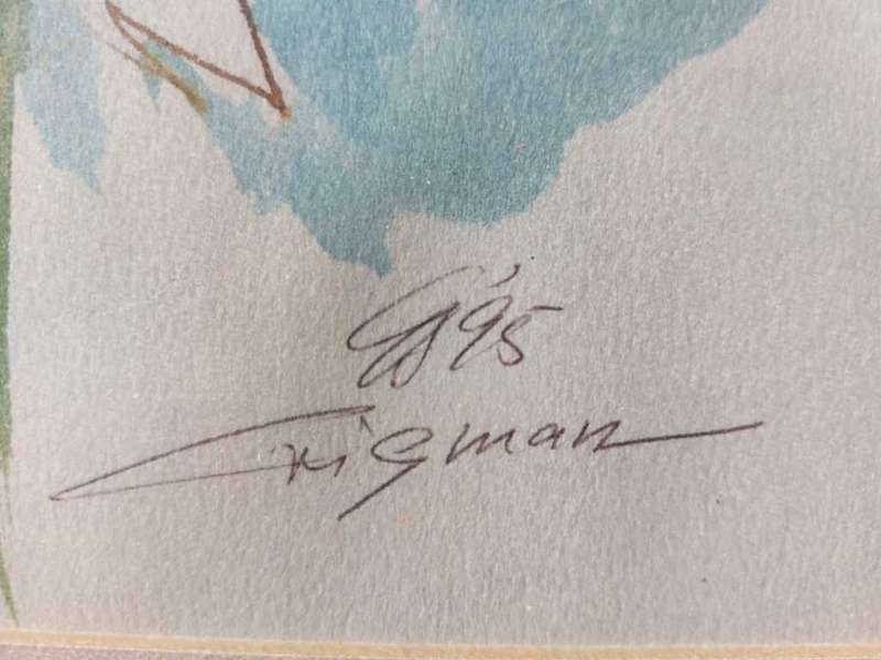 Original Floral Watercolour Painting Signed 1995 Crigman