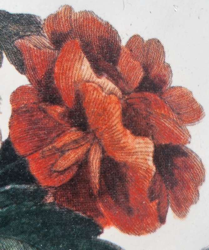 Louis Tessier Bouquet of Flowers in Basket a Print after a 1775 Handcoloured Engraving
