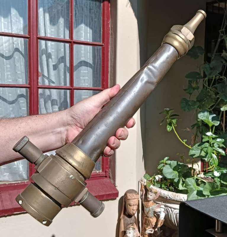 Awesome Vintage Copper and Brass Fire Hose Nozzle Tapered 53cm Long