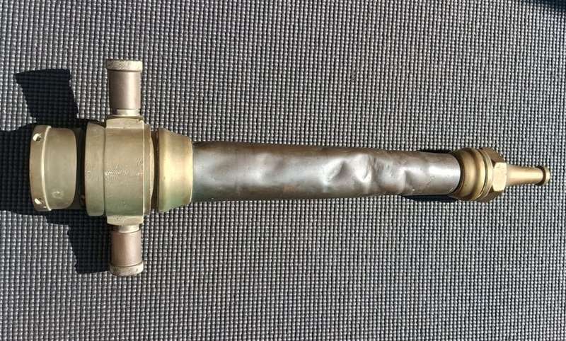 Awesome Vintage Copper and Brass Fire Hose Nozzle Tapered 53cm Long