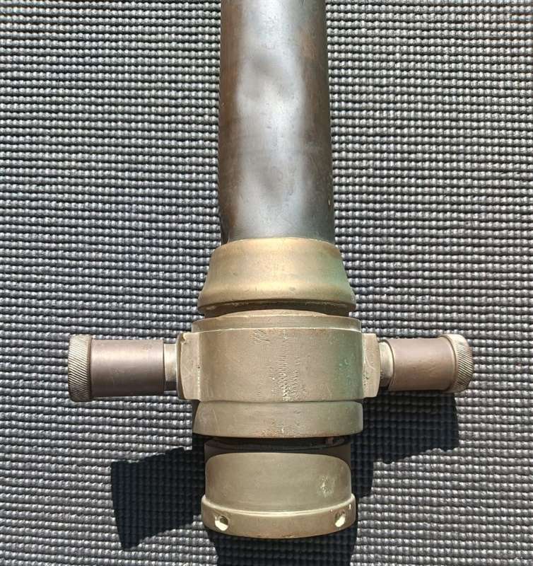 Awesome Vintage Copper and Brass Fire Hose Nozzle Tapered 53cm Long