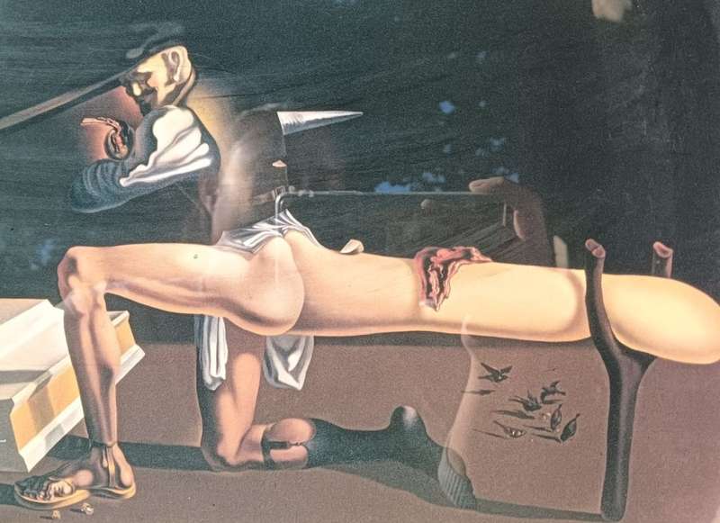 Monstrous Creature in Salvador Dalis The Enigma of William Tell Framed Print