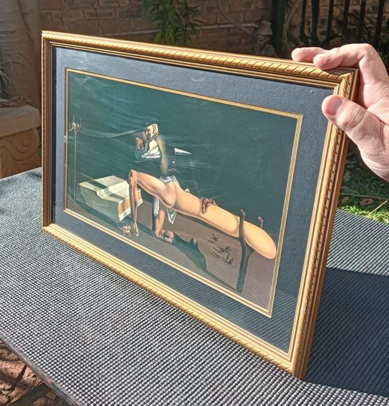 Monstrous Creature in Salvador Dalis The Enigma of William Tell Framed Print