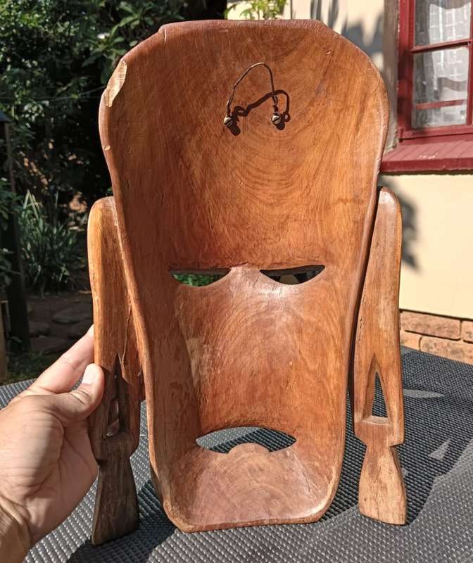 Kenyan Maasai Long Earlobed Wooden Mask