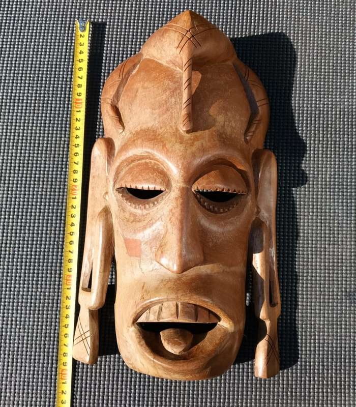 Kenyan Maasai Long Earlobed Wooden Mask