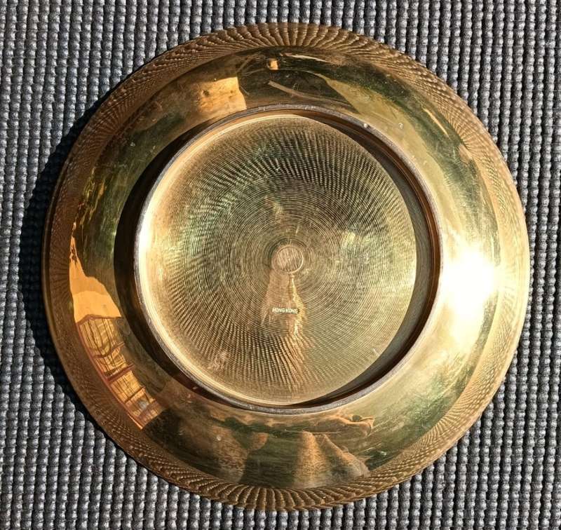 Chinese Heavy Solid Brass Good Fortune Bowl