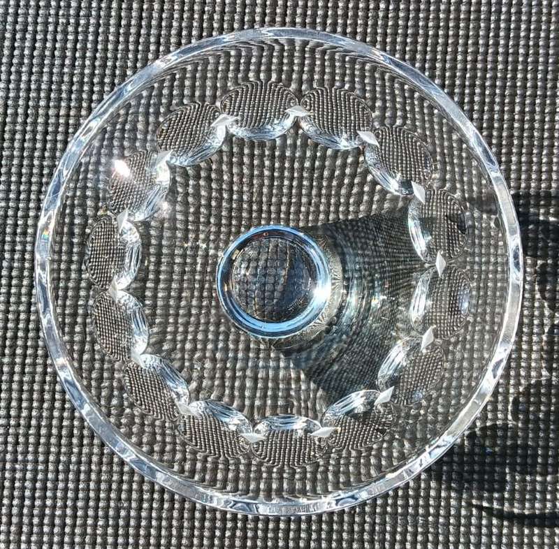 Ringing and Singing Stuart England Chrystal Glass Bowl with Stuart Chrystal Acid Etched Mark