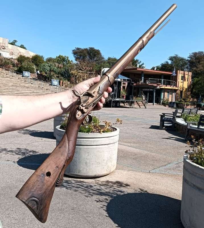 Antique Moorish Muzzle Loading Percussion Rifle - DEACTIVATED! (Holes bored in muzzle - see photo)
