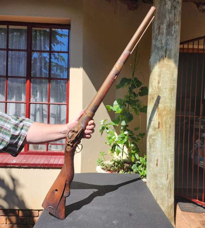 Antique Moorish Muzzle Loading Percussion Rifle - DEACTIVATED! (Holes bored in muzzle - see photo)