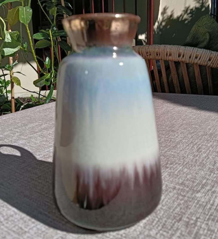 RARE Eye-Catching 1950s Bay Keramik German Melting Glaze Ceramic Pitcher Vase of HIGH QUALITY