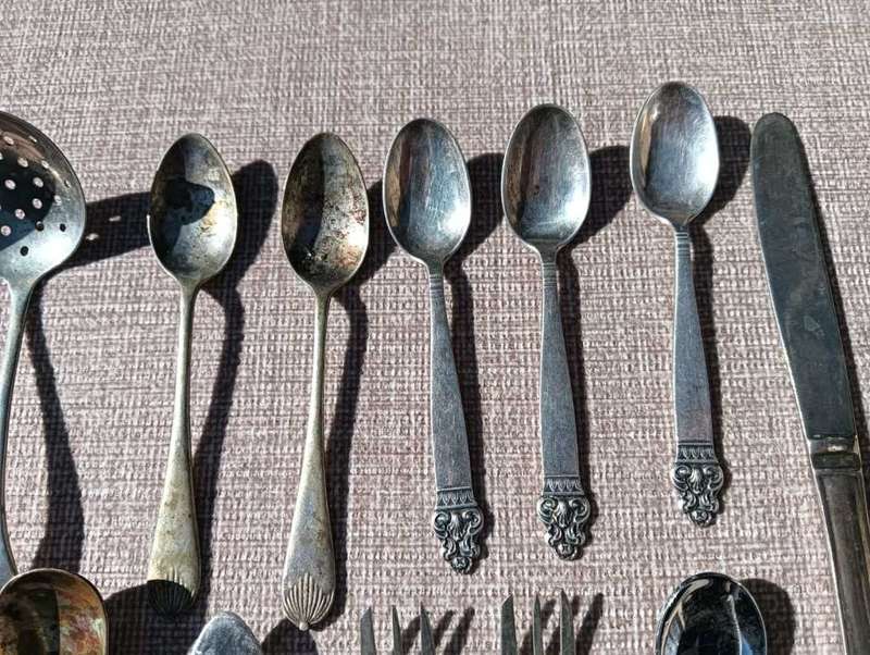 Lot of 18 Vintage Spoons, Forks and Knives  Some Weird Ones