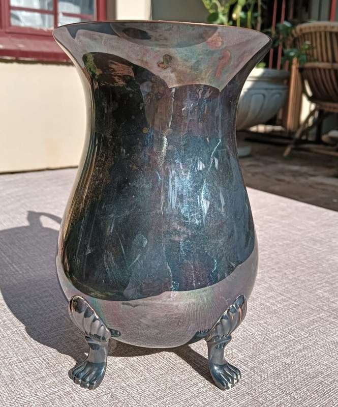 VINTAGE (1970S) EM-ESS SA SILVERPLATED PITCHER WITH STRAINER LARGE 22CM HIGH GOOD CONDITION
