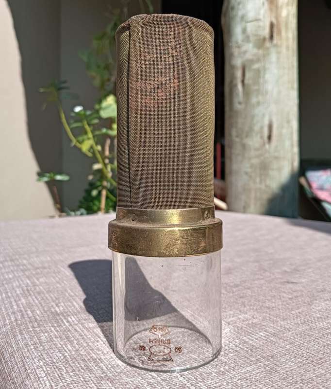 Amazing Antique Victor Kent UK The Wolf Safety Lamp No 7 Brass and Metal Miners Lamp in Very Good