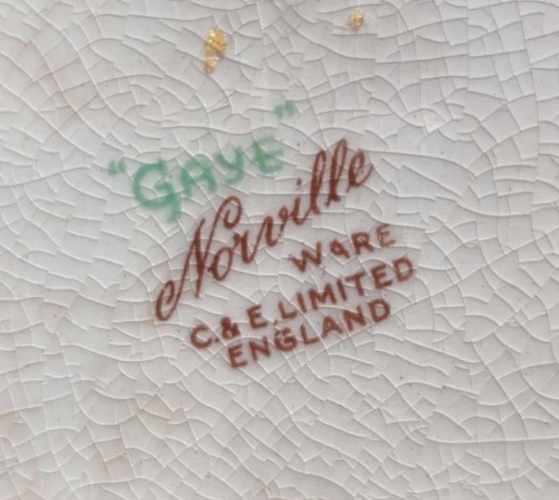 Hand Painted 1930s Cartwright & Edwards England Norville Ware Gaye Hibuscus Flower Pattern Tray