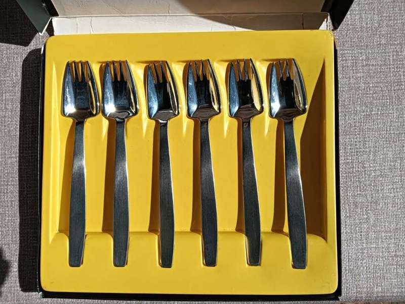Viners 1960s Splayd Set of 6 - Its a Fork Its a Spoon And you can Cut with it