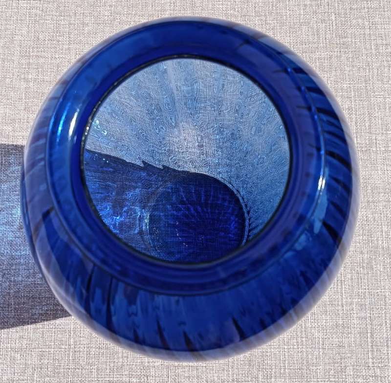 Awesome Entryway Centerpiece Anchor Hocking Cobalt Blue Ribbed Flower Vase