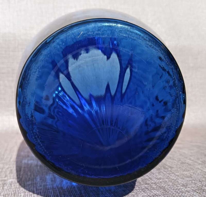 Awesome Entryway Centerpiece Anchor Hocking Cobalt Blue Ribbed Flower Vase