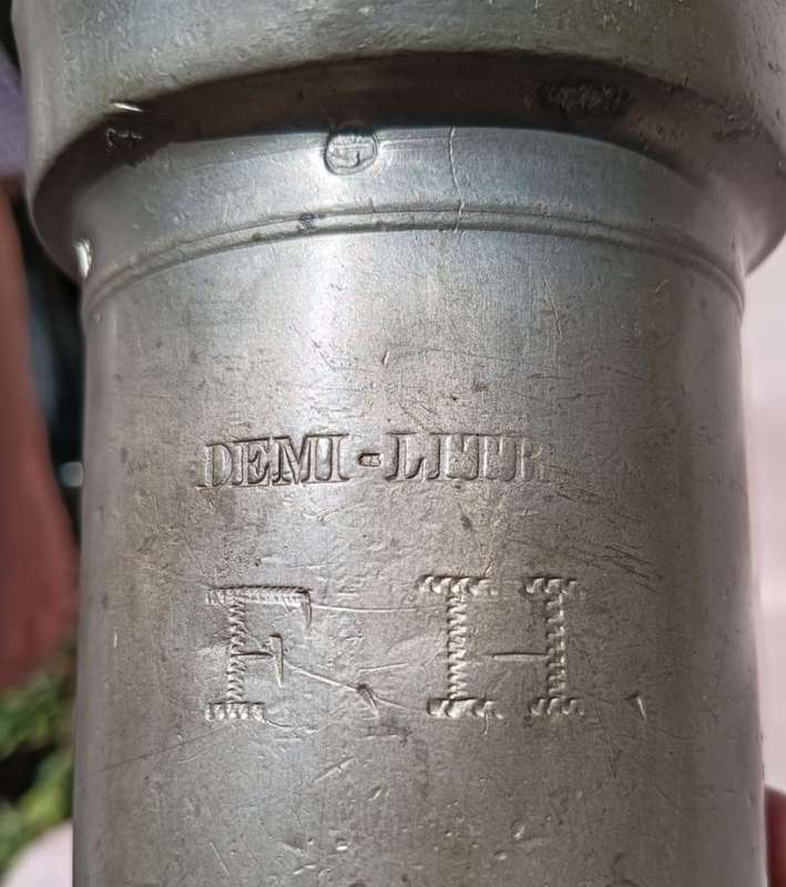 Antique 18th/19th Century Rudot a Lille French Royal Aristocratic Old Pewter Measuring Jug