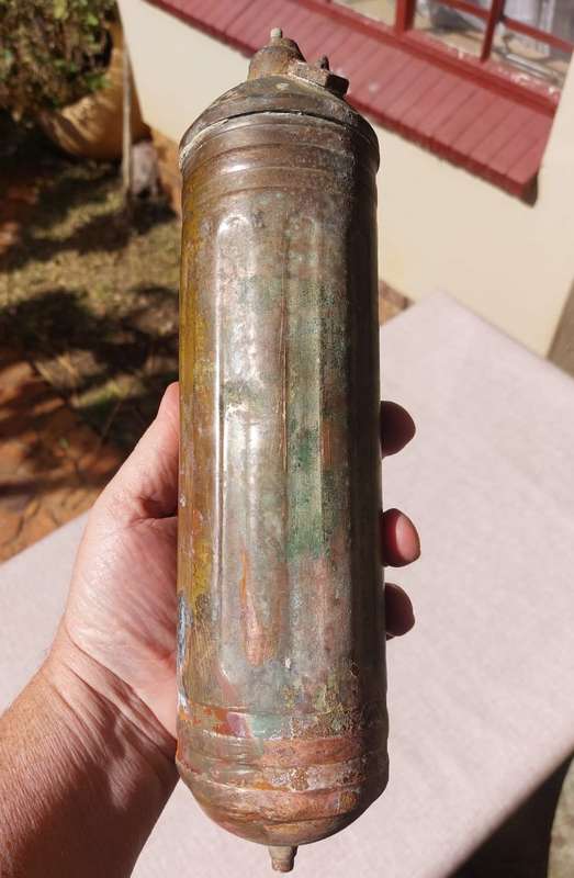 Iconic Antique (1911-1950) Pyrene Type P1 Brass Portable Pump Fire Extinguisher