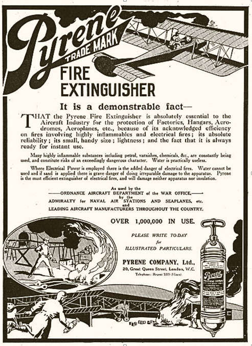Iconic Antique (1911-1950) Pyrene Type P1 Brass Portable Pump Fire Extinguisher