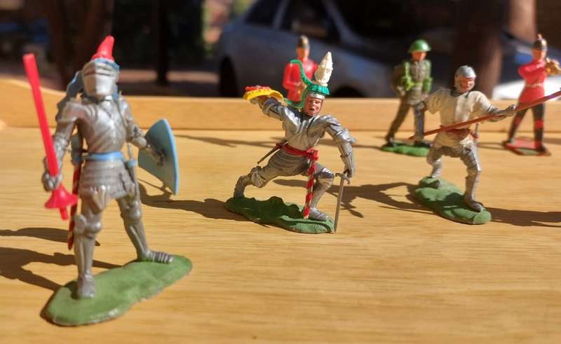 Vintage 1950s Britains Swoppets Knights and Soldiers  Rare and Very Collectable
