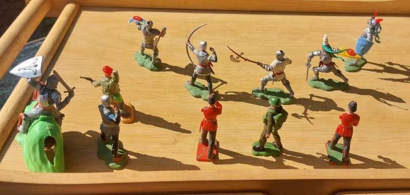 Vintage 1950s Britains Swoppets Knights and Soldiers  Rare and Very Collectable