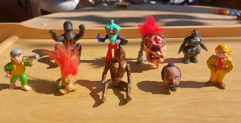 Rare Vintage Toys: Masters of the Universe G-Man plus Jitsu Head, Mighty Max Dread Heads Karbon