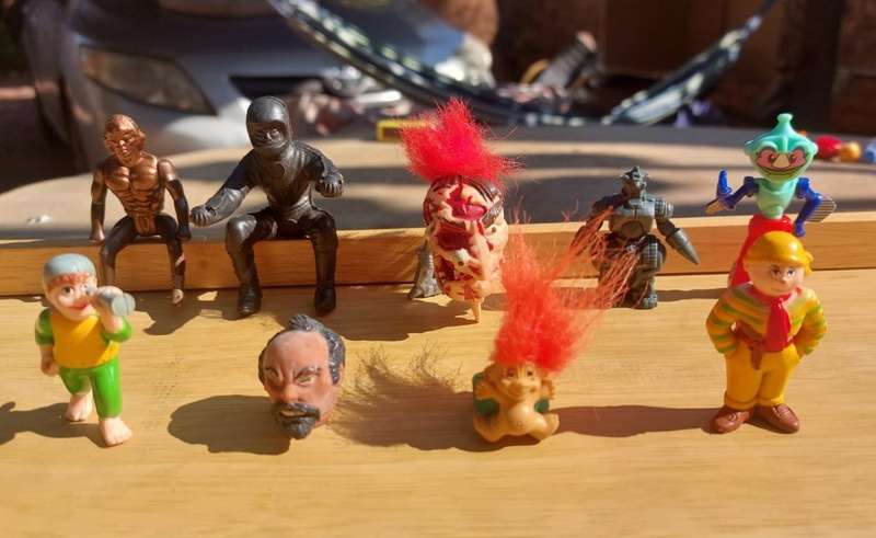 Rare Vintage Toys: Masters of the Universe G-Man plus Jitsu Head, Mighty Max Dread Heads Karbon