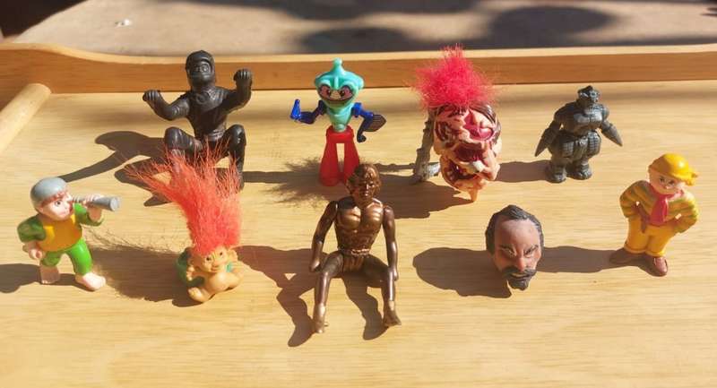 Rare Vintage Toys: Masters of the Universe G-Man plus Jitsu Head, Mighty Max Dread Heads Karbon