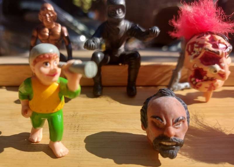 Rare Vintage Toys: Masters of the Universe G-Man plus Jitsu Head, Mighty Max Dread Heads Karbon