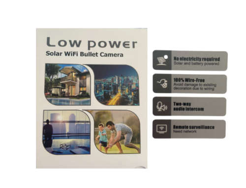 Low Power Solar WIFI Bullet Security Camera