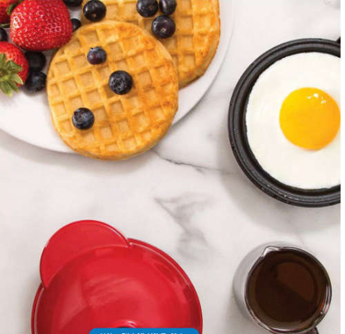 JJ Non-Stick Mini Waffle Maker