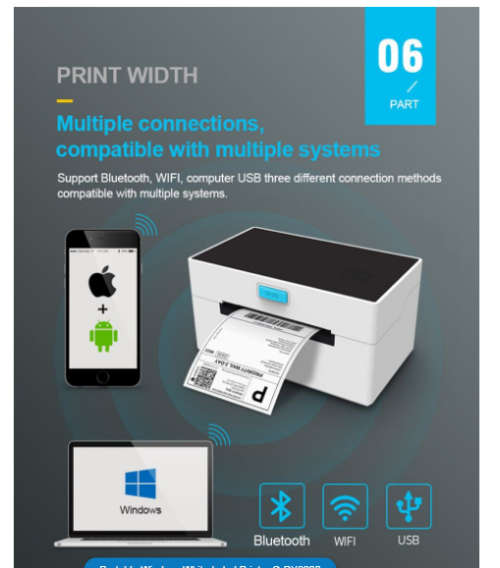 Portable Wireless White Label Printer Q-DY9200
