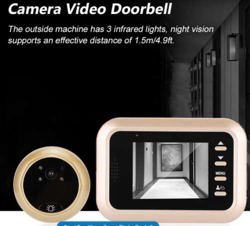 Smart Door Viewer Screen Display Doorbel
