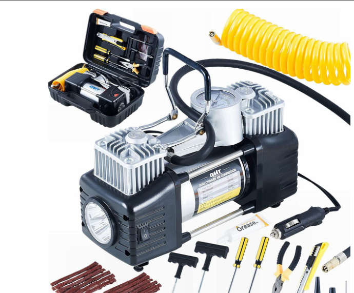 12V Tire Inflator and Digital Air Compressor Kit-Big