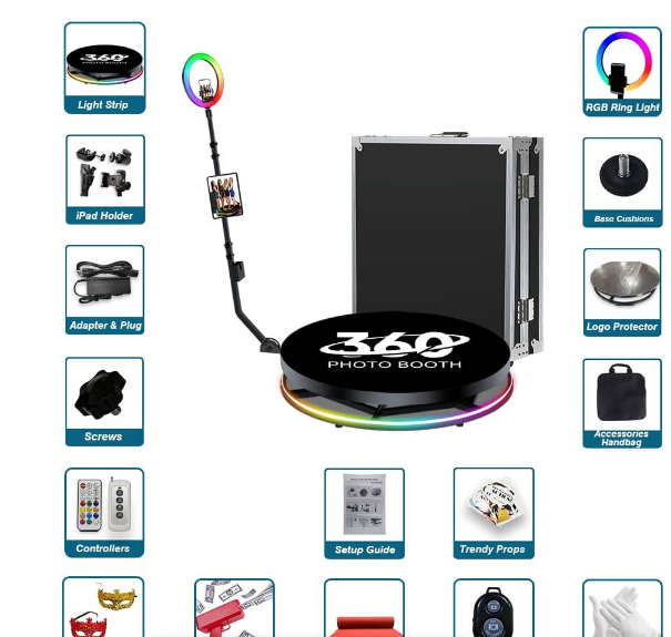 360 Photo Booth with Remote Control- (80 cm)