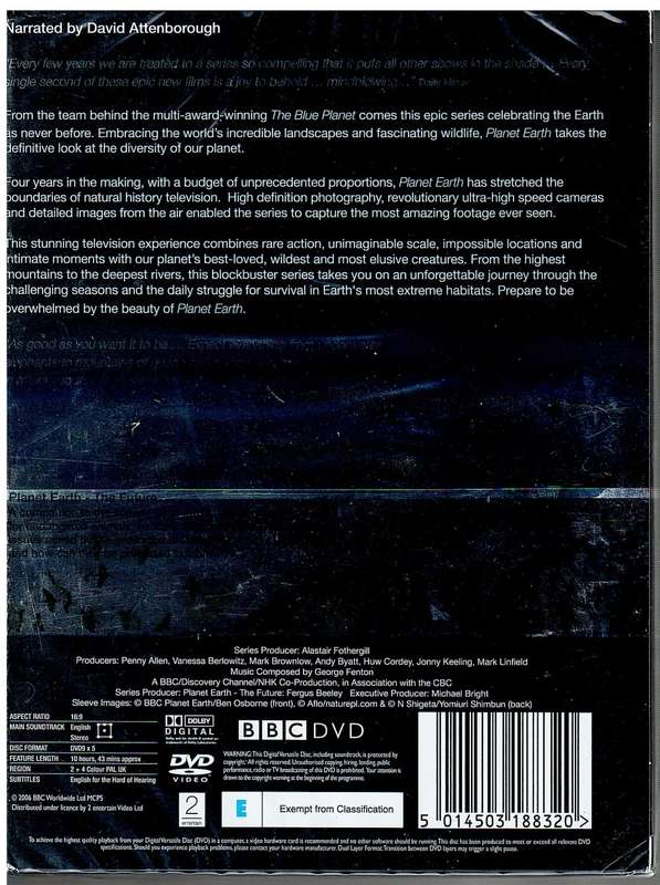 Planet Earth The Complete Series 5 DVD Set