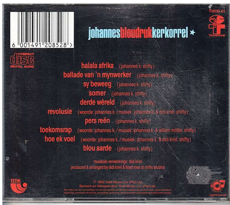 Johannes Kerkorrel - Bloudruk (CD)