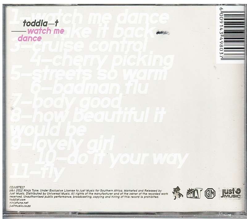 Toddla-T - Watch Me Dance CD