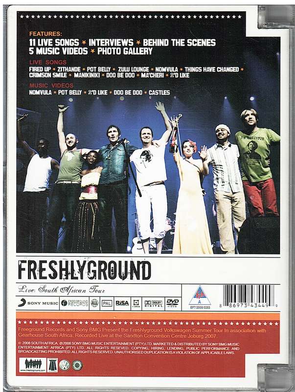 Freshlyground - Live South African Tour 2007 DVD