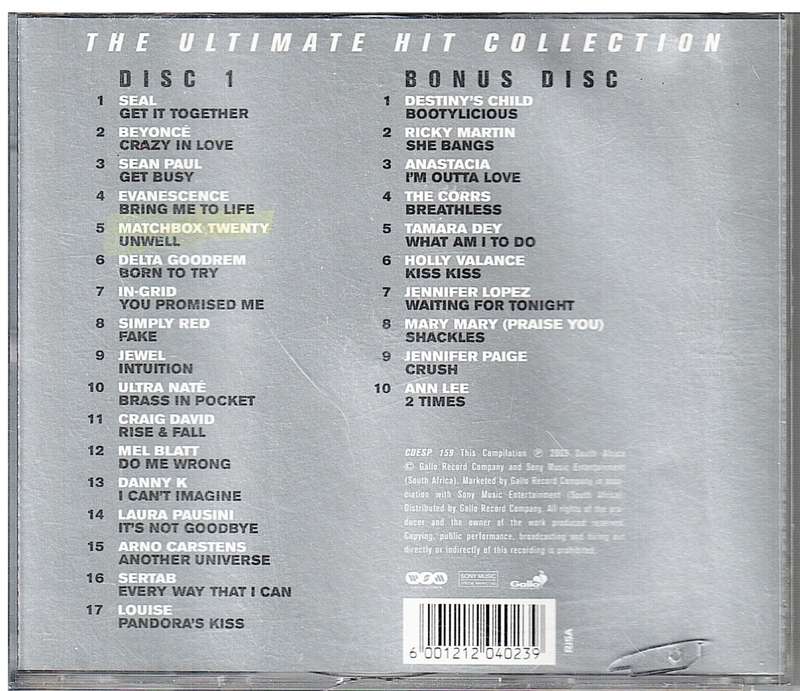 Various Artists - The Hits Vol 10 2 CD Set