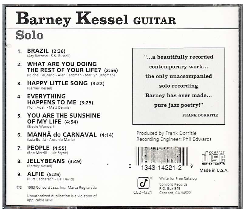 Barney Kessel - Solo CD