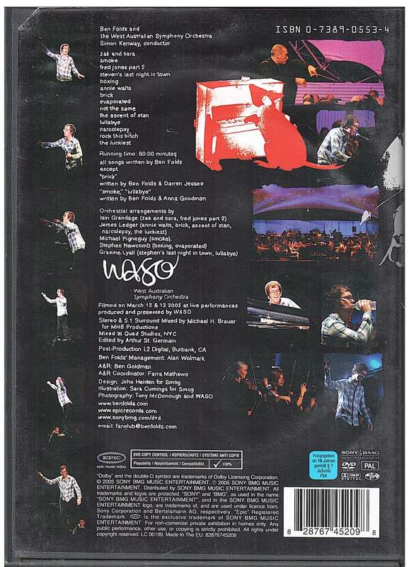 Ben Folds and WASO DVD