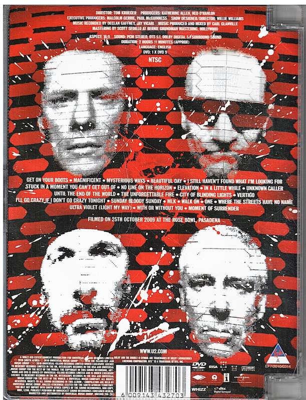 U2 - 360 Degree At The Rose Bowl DVD