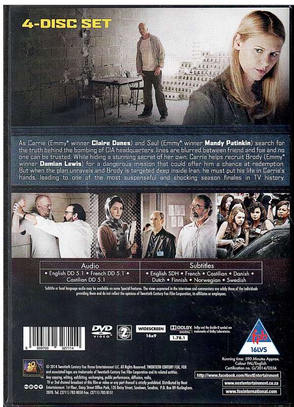 Homeland Season 3 4 DVD Box
