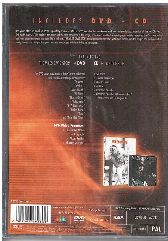 Miles Davis - `The Miles Davis Story` DVD + `Kind of Blue` CD Set