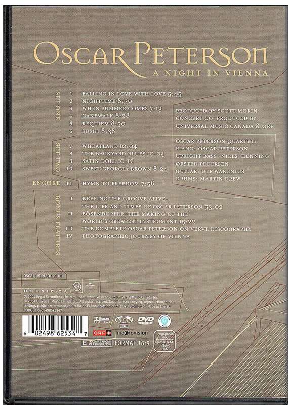 Oscar Peterson - A Night in Vienna DVD
